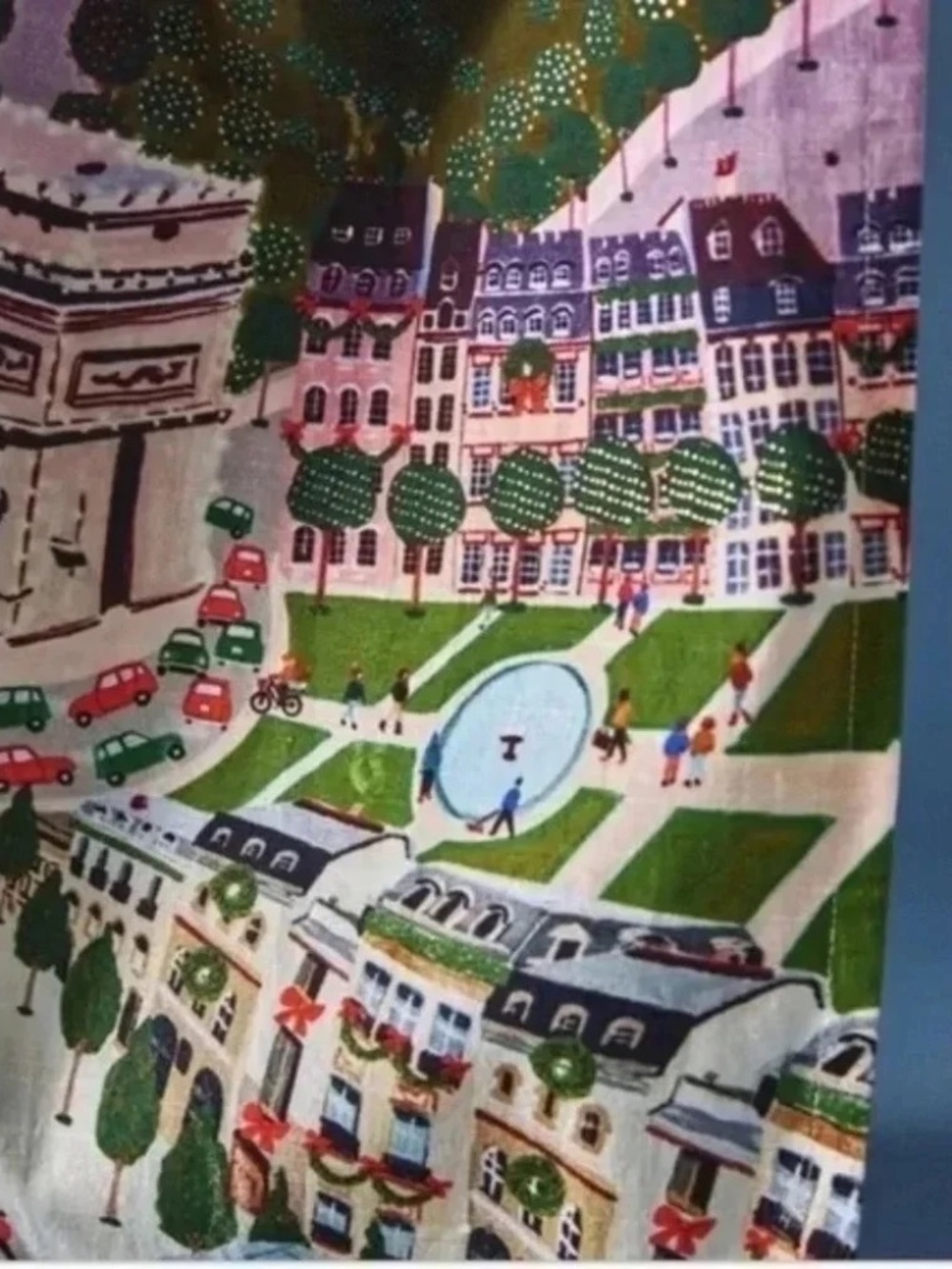 NWT Anthropologie Holiday in The City Paris Kitchen Dish Towel Christmas - Picture 3 of 3